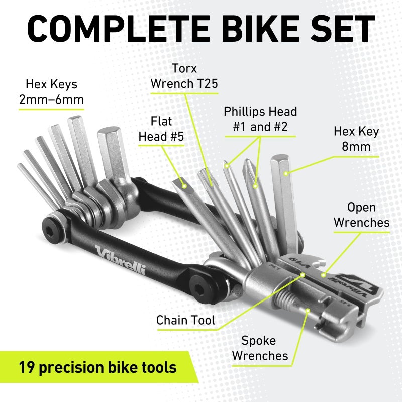 Vibrelli Bike Multi Tool V19 - With Carry Case - Performance Bicycle Multitool - Image 2